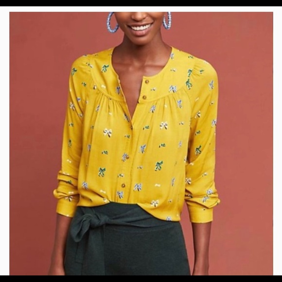 Anthropologie Tops - Anthropologie 26 of 52 Conversations Colloquial Bow Top